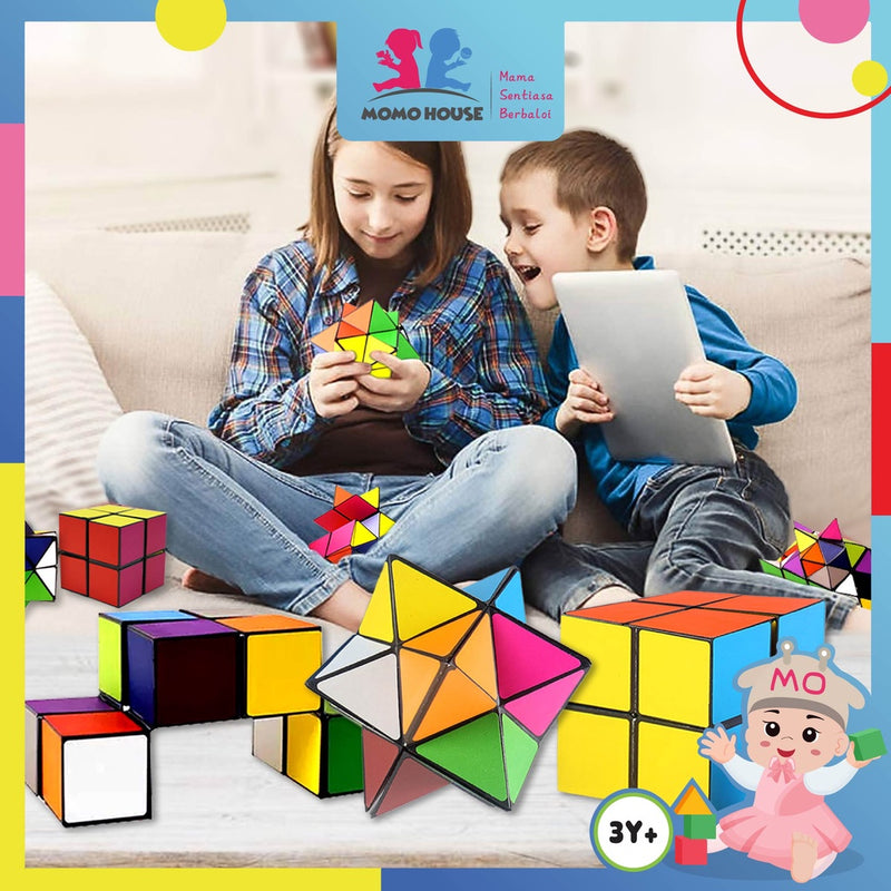 2 in 1 Magic Cube Decompression Magic Cube Kids Toy Rubik Cube Education Toys