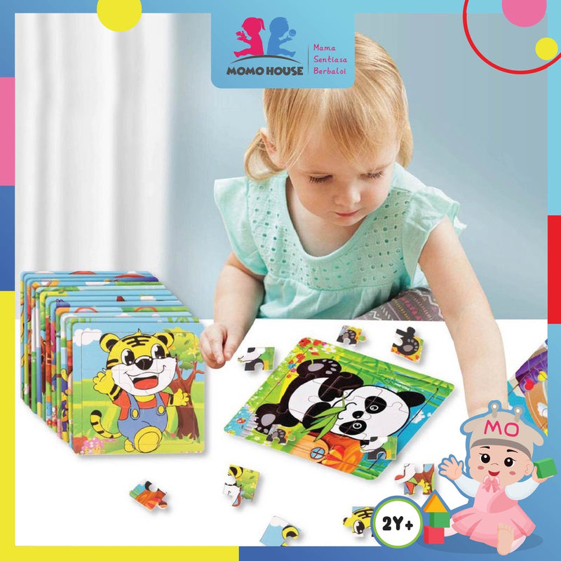 Early Learning Wooden Jigsaw Puzzle - 9 Blocks