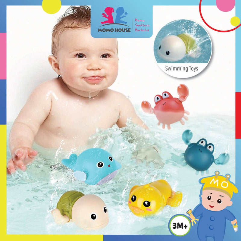 Baby Bath Toys Swimming Toys Bathing Small Toy Showering Funny Toys for Kids Toddler Toy Mainan Mandi