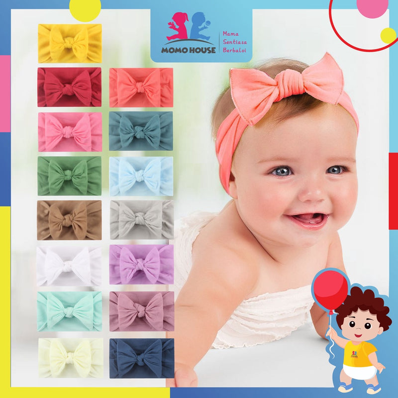 Baby Headband Cute Ribbon Newborn Baby Girls Elastic Hair Bands Soft Nylon Hair Accessories