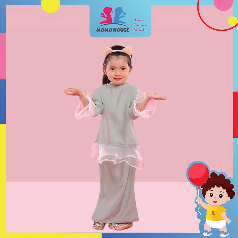 Momo House X Gosh Baju Kurung Moden Budak  Delilah Kurung [Size 0 - 3Y ] Raya 2020