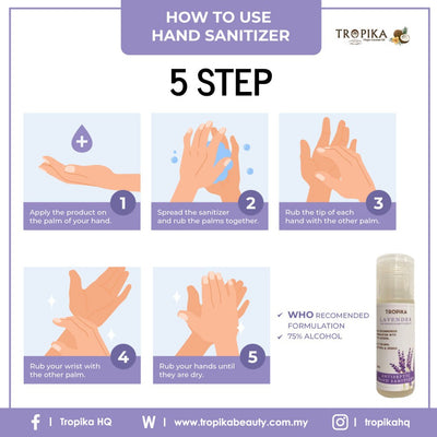 Tropika Hand Sanitizer 30ml Lavender