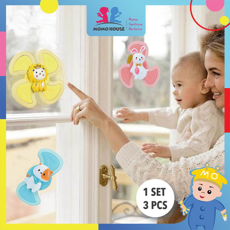 Cartoon Suction Cup Spinner Toy Baby Bath Toys Hand Spinning Toys