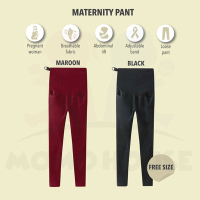 Pregnancy Pant Maternity Skinny Pa With Side Pocket High Waist Pants Comfortable Ankle Pants Seluar Mengandung (MPLP)