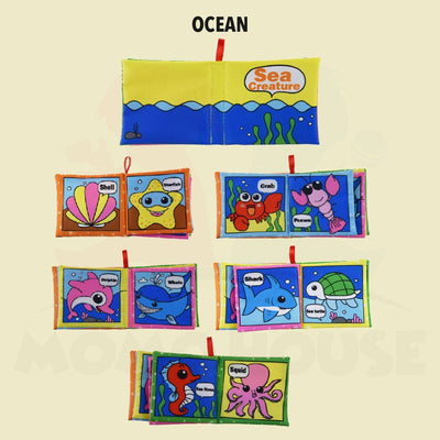 [5 pcs] Baby Toddler Early Learning Fabric Cloth Cartoon Book Toys