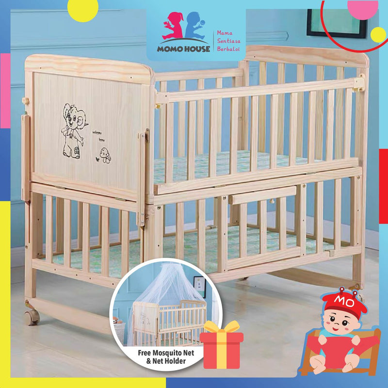 Baby double outlet cot