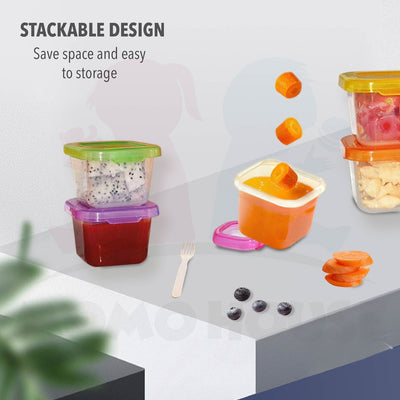 360ML Baby Food Snack Milk Powder Storage Cups Container Storage Box (1 Set)