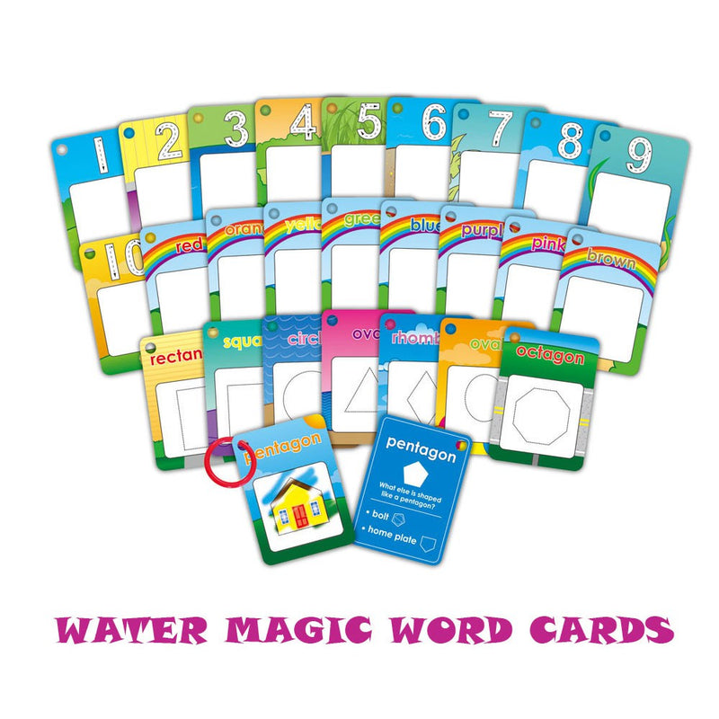 Magic Water Flash Card – Number, Shape & Color Version (Without Box)