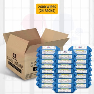 (HALAL) [CARTON] 100pcs Premium MOMO HOUSE Baby Wipes - (Non-Alcohol, Parabens Free, Fragrance Free)