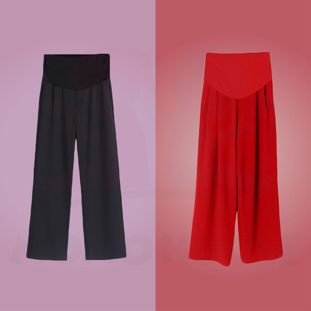 Maternity Pants Supportive Palazzo Pants Adjustable High Waist Pants Seluar Mengandung Muslimah Panjang (MPWL)