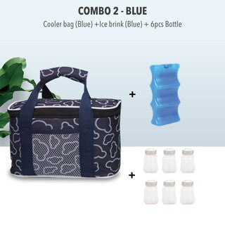 Foldable Cooler Bag For Breastmilk Storage Bag Bottle Feeding Breast Bump