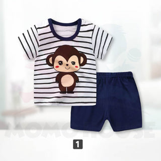 Newborn Baby T Shirt Short Sleeve Set (BM029)