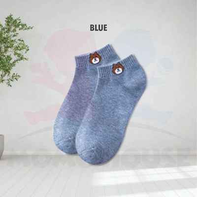 Maternity Stocking Bear Cartoon Confinement Socks Cute Sock Sleeping Socks Winter Socks Stokin Pantang (MWSB)