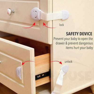 Baby Safety Protector Child Cabinet locking Plastic Lock Protection of Children Locking From Doors Drawer