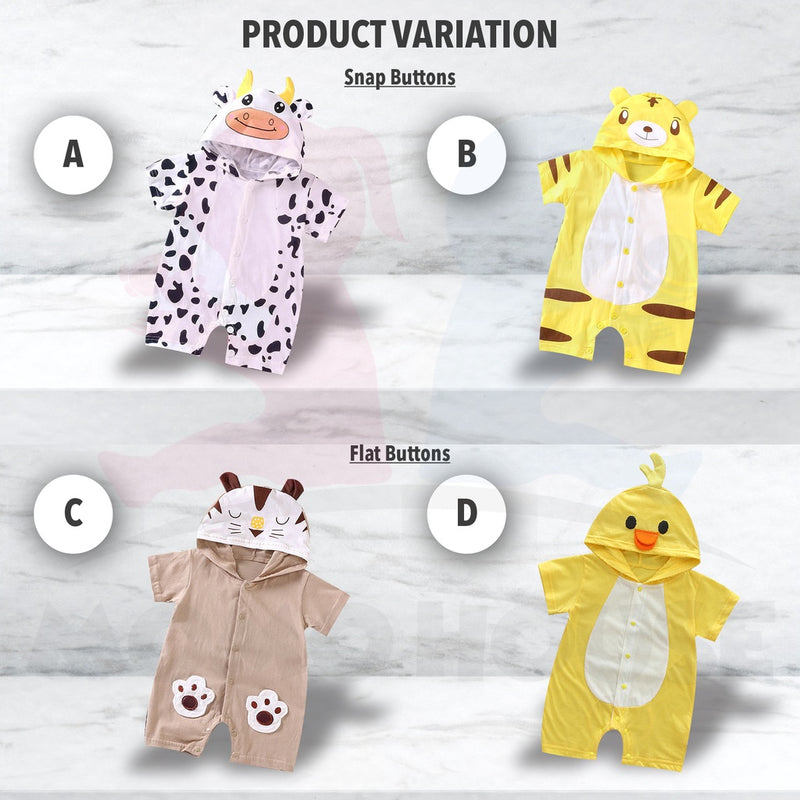 Baby Romper Jumpsuit With Hat Cute Cartoon Long Sleeve Jumpsuit With Hat Newborn Baby Boy Girl Clothing Bayi (MYB051)