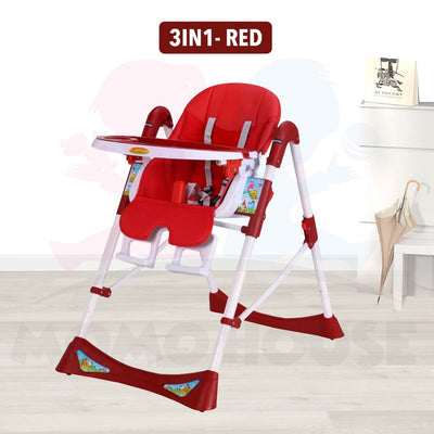 3 in 1 Foldable Dining High Chair Adjustable Baby Kids Safety High Dining Chair With Safety Belt Kerusi Bayi & Kanak Kan