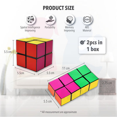 2 in 1 Magic Cube Decompression Magic Cube Kids Toy Rubik Cube Education Toys