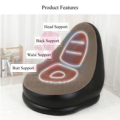 Inflatable Relaxing Air Sofa Seat Chair With Small Foot Rest Lounge