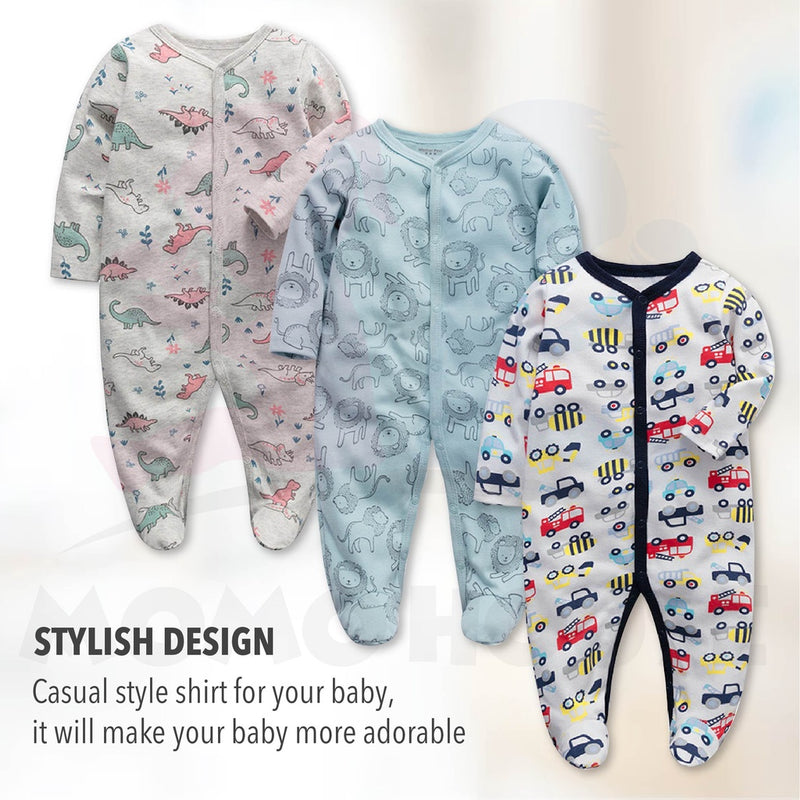 Newborn Baby Jumpsuit Boy & Girl Cute Design Long Sleeve 100% Cotton Jumpsuit Baju Kanak-Kanak Romper Jumpsuit ( MYB041)