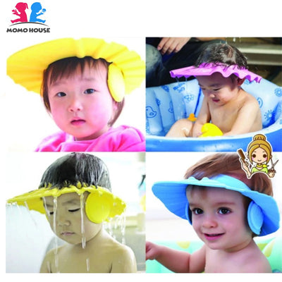 Adjustable Shower Caps Wash Hair Cap Children Shampoo Cap Ear Protection Baby Shower Shield Hat