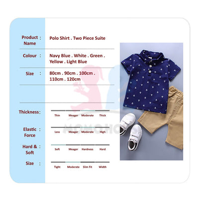 2pcs set Toddler / Kids Baby Boy Outfit – POLO T-shirt + Pants (BM007)