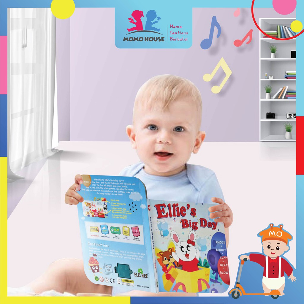 Baby Toys Educational Ellie's Big Day Interactive Early Learning E-Book For Kids