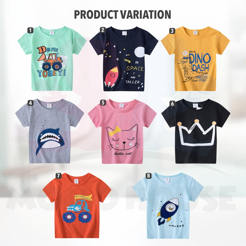 Newborn T-Shirt Baby Boy Girl Unisex Short Sleeve Shirt With Cute Cartoon T-shirt Comel Bayi Kanak Kanak ( MYB046 )