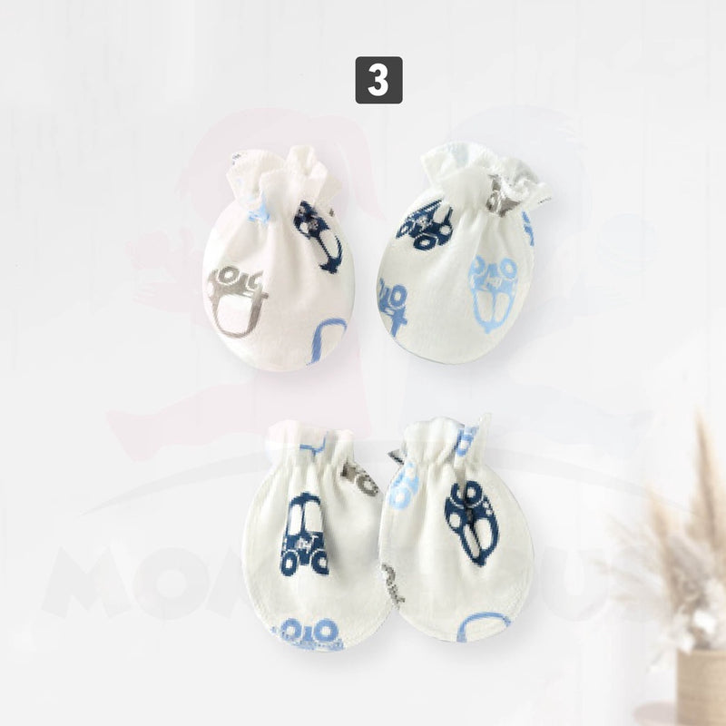 Newborn Infant Baby Mitten Booties Set Bayi Sarung Tangan Dan Kaki