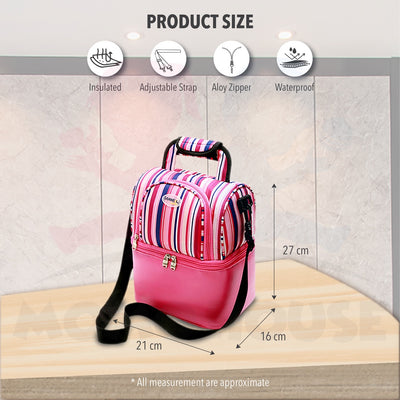 Portable 2 Layer Sling Cooler Bag For Breastmilk Storage Bag Bottle Feeding