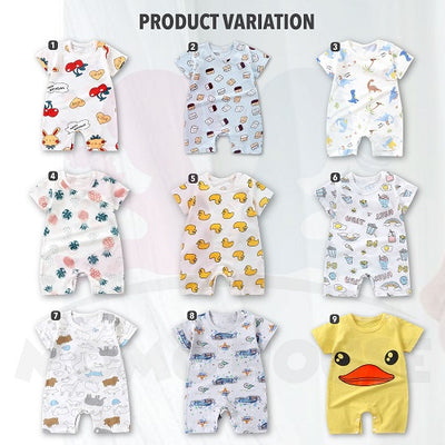 Newborn Baby Romper Jumpsuit Short Sleeve With Cute Cartoon Design Baju Bayi Romper ( MYB043 )