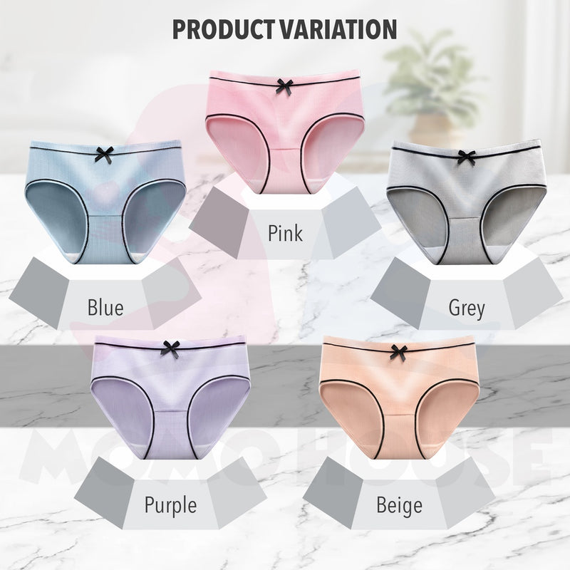 Women Panties Ribbed Panties Spender Underwear Breathable Seamless Underwear Antibacterial Panty Seluar Dalam Wanita