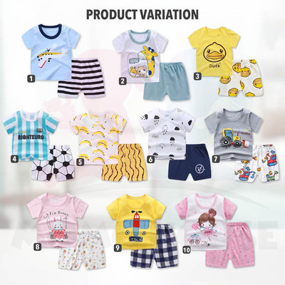 Newborn Baby T Shirt Short Sleeve Set (BM012)