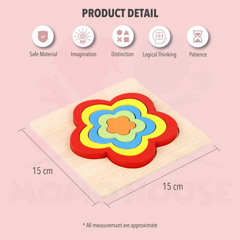 Wooden 3D Puzzle Jigsaw Wood Kids Baby Early Educational Learning Toys Extra Thick Wood Material