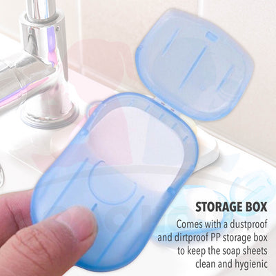 20Pcs Portable Disposable Paper Sheet With Casing Hand Soap Scented Hand Wash Clean Anti Virus Sabun Cuci Tangan Kerta