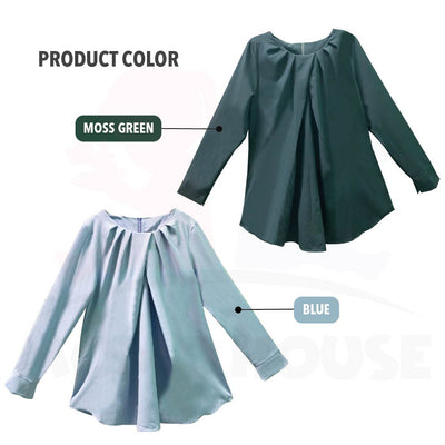 Maternity Muslimah Maternity Blouse Pudding Long Sleeve Baju Mengandung Labuh Muslimah Blouse (MBM002)