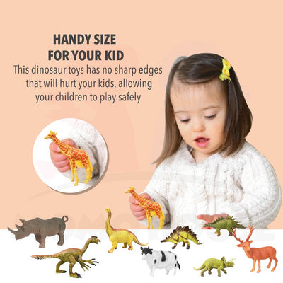 Animal Toys Set Realistic Wild Plastic Animals Learning Toys Kids Toys Animal Model Toy