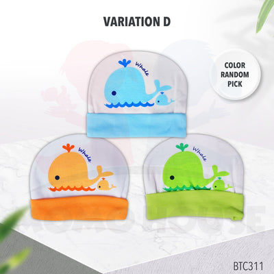 (1pcs) Cotton Baby Hat Newborn Caps Topi Bayi Baby Infant Accessories (AC333 & BC369 & BC368 & BTC311)