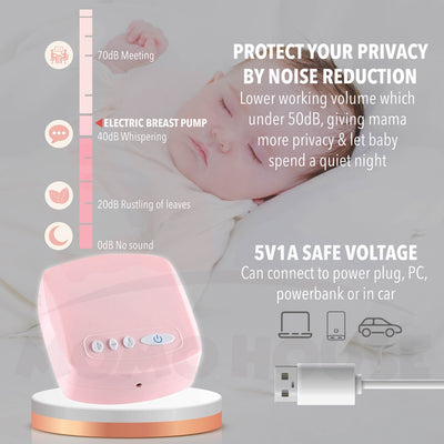 Single Electric Breast Pump with Bottle Feeding - Pam Susu Dgn Feeding Bottle