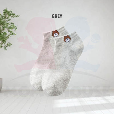 Maternity Stocking Bear Cartoon Confinement Socks Cute Sock Sleeping Socks Winter Socks Stokin Pantang (MWSB)