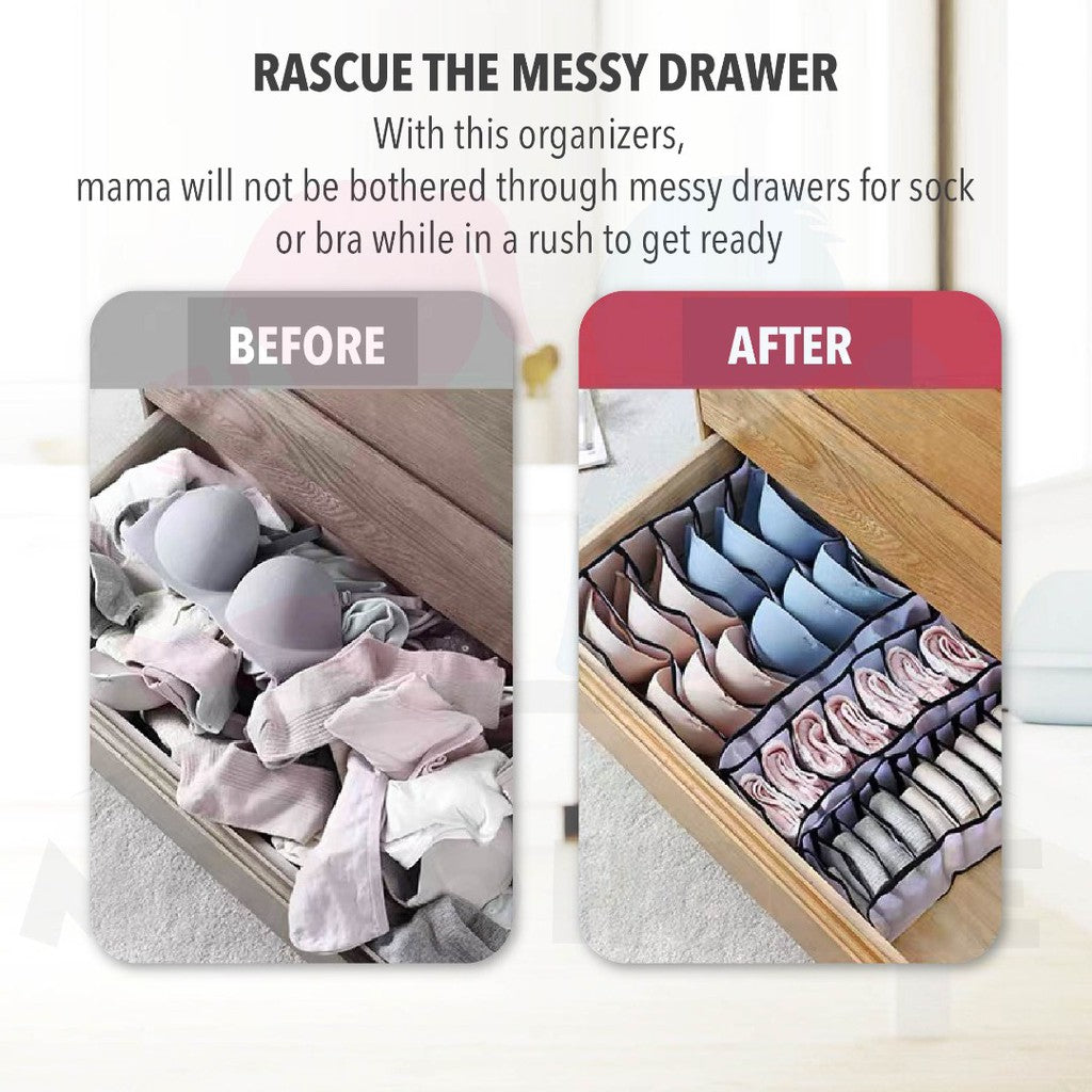 Household Underwear Storage Box Foldable Socks Bra Storage Bra Organzier Panties Organizer Tempat Simpan Baju Dalam