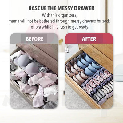 Household Underwear Storage Box Foldable Socks Bra Storage Bra Organzier Panties Organizer Tempat Simpan Baju Dalam