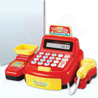 Cash Register Set Pretend Toys Supermarket Cashier Toys With Sound & Light Mainan Budak