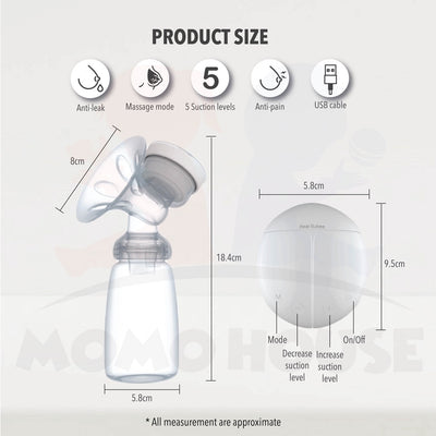 Real Bubee Breast Pump Double Electric Breastpump Pam Susu Bubee