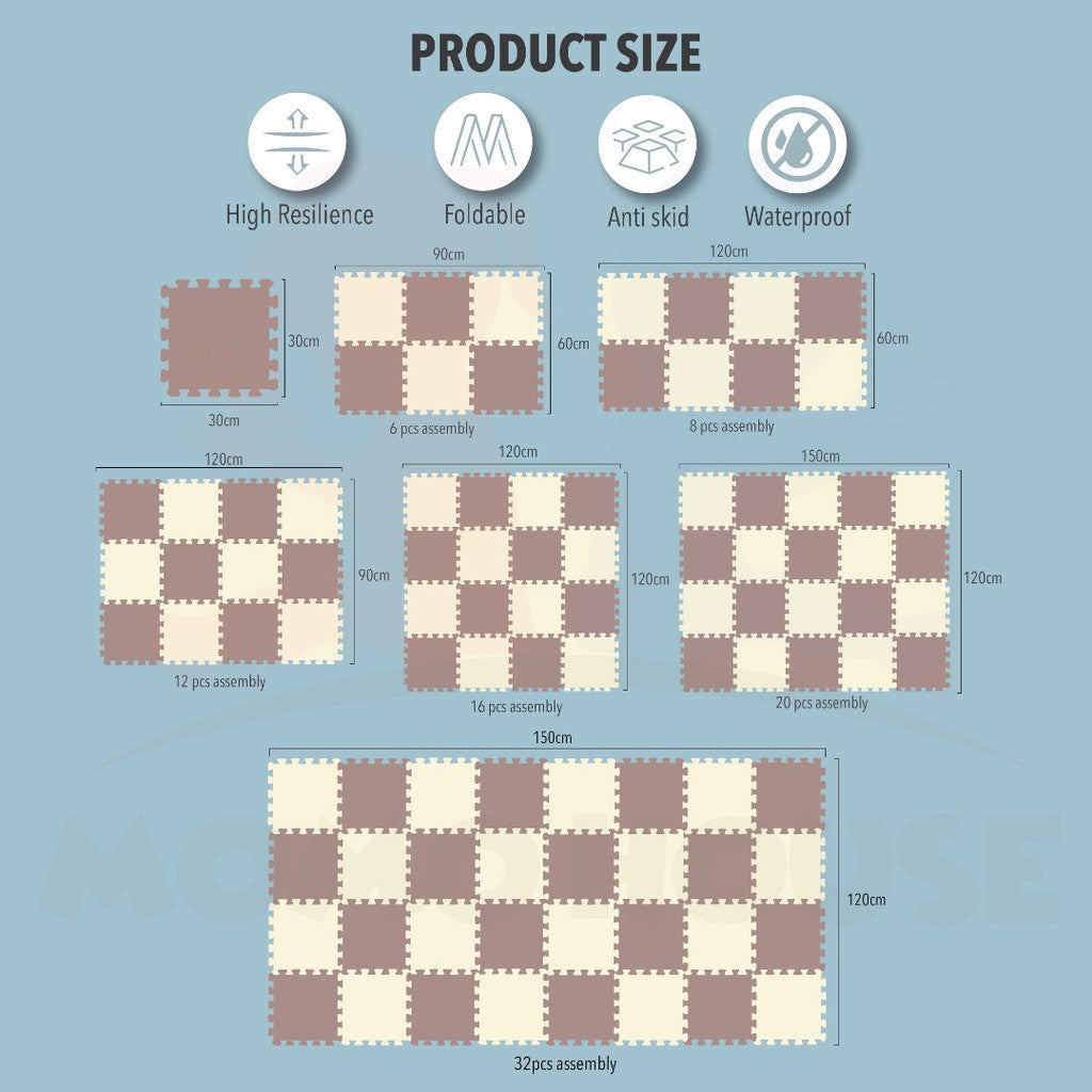 (New Design) Baby Playmat Foam Play Mat Floor Mat Puzzle Carpet EVA Mosaic Floor Crawling Rugs Mat