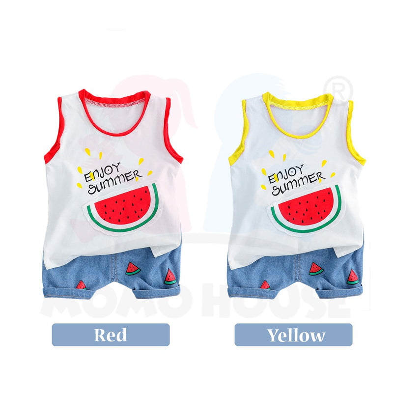 Newborn Baby Boy Clothing Sleeveless T Shirt Set (BM023)