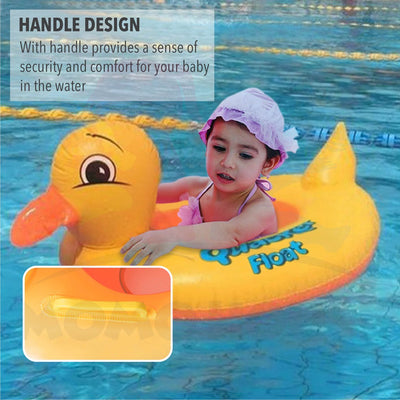 Baby Kids Inflatable Swimming Ring Toddler Float Boat Ring With Seat Pelampung Bayi - Duck Design