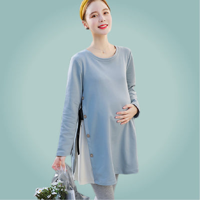 Baju Raya Maternity Blouse Korean Pregnant Blouse Long Sleeve Pregnant Maternity Dresses Baju Mengandung (MDBR)