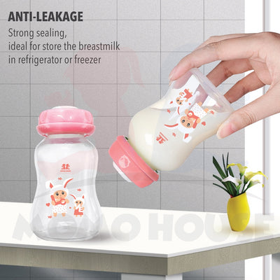 Momo House 4oz/ 6oz Breastmilk Storage Bottle Slim Neck Bottle Breast Milk Breastfeeding Bottle