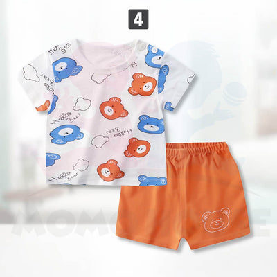 T-Shirt Newborn Baby Girls Boy Short Sleeve Cute Bayi Baju Murah Comel Kids Baju Set Budak Seluar Newborn (MYB038)