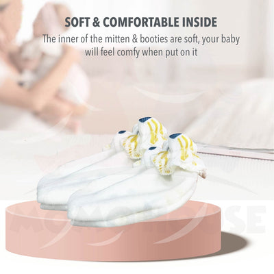 Newborn Infant Baby Mitten Booties Set Bayi Sarung Tangan Dan Kaki